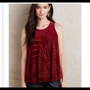 Anthropologie velvet top